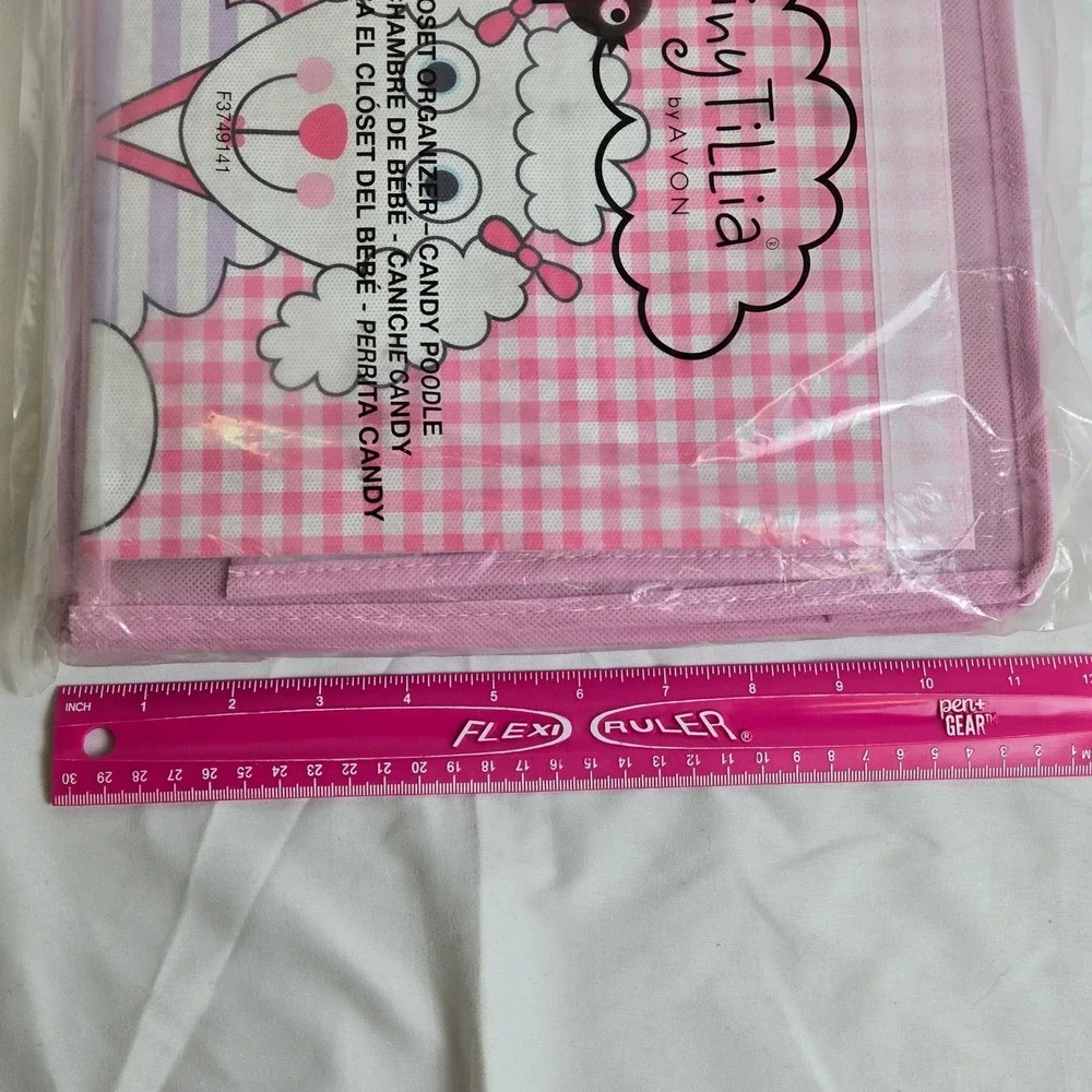 Avon Tiny Tillia Candy Poodle‎ Hanging Nursery Closet Organizer Pink New